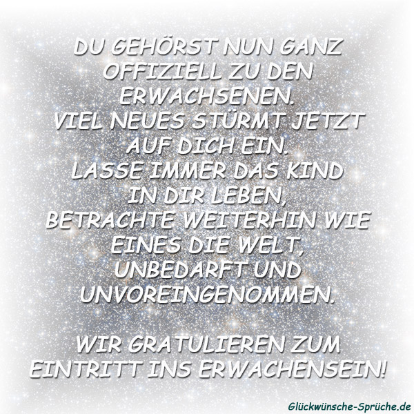 Glückwünsche und Sprüche zur Jugendweihe für Karten